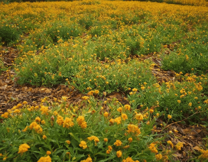 fiori gialli in un campo